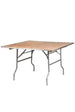 Chivari 60" x 60" (5 Foot) Square Heavy Duty Plywood Folding Table TPLYSQ60M-AX-T