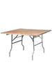 Chivari 48" x 48" (4 Foot) Square Heavy Duty Plywood Folding Table TPLYSQ48M-AX-T