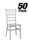 50 Chair Pack Silver BasicResin™ Chiavari Chair