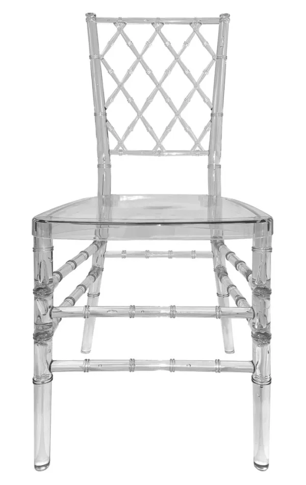 Clear Thick Seat Diamond Back Chiavari Chair (Per Chair Price Shown - Sold only in Quantities of 4)  Some Assembly Required