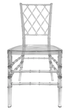 Clear Thick Seat Unassembled Diamond Resin Chiavari Chair (Per Chair Price Shown - Sold only in Quantities of 4)