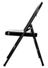 Chivari 48 Black Metal Folding Chairs + 6  Heavy DutyPlastic 72x30 Banquet Tables + Hybrid Folding Chair and Banquet Table  Cart CFMBL-48-6RT-KT