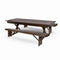 Chivari Fruitwood X-Leg Farm Table Dining Set with 2 Benches TFARM-FRUITWOOD-X-LEG-KIT-AX
