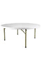 Chivari 60" (5 Foot)  Round Heavy Duty Plastic Folding Table TPLSRD60-LF-T