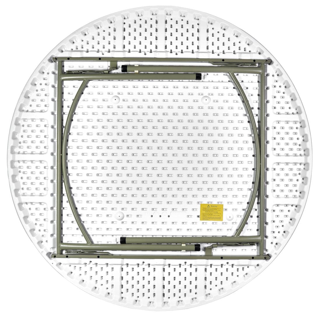 Chivari 60" (5 Foot) Round Heavy Duty Plastic Folding Table TPLSRD60-AX1-T