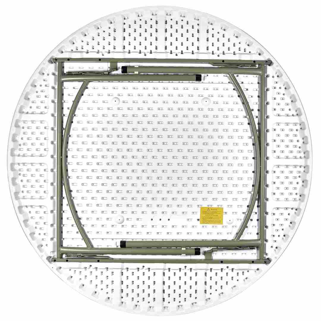 Chivari 60" (5 Foot) Round Heavy Duty Plastic Folding Table TPLSRD60-LFT