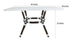 Toulouse 48" x 36" Glass Top White French Bistro Table TBTP4836WWD-KT-AX-T