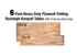 72" x 30" (6 Foot) Rectangle Heavy Duty Plywood Folding Table  Metal Edge