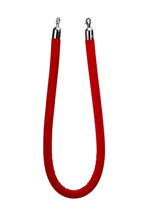 Chivari 6 Foot Red Velvet Stanchion Rope STANCHROPERED-CHROME-AX-T