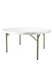 Chivari 72" (6 Foot) Round Steel Skeleton™ Plastic Table TPLSRD72-AX1-T