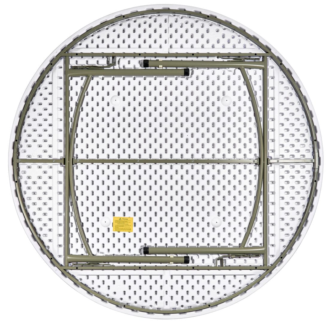 Chivari 72" (6 Foot) Round Steel Skeleton™ Plastic Table TPLSRD72-AX1-T