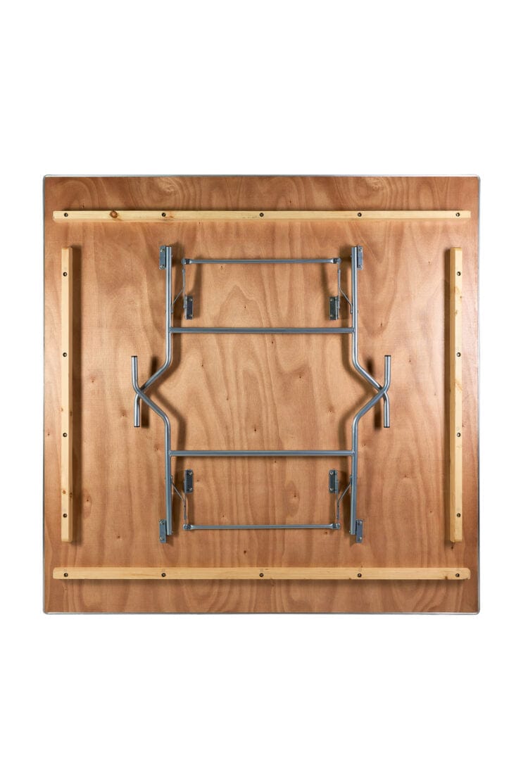 Chivari 72" x 72" (6 Foot) Square Heavy Duty Plywood Folding Table TPLYSQ72M-AX-T