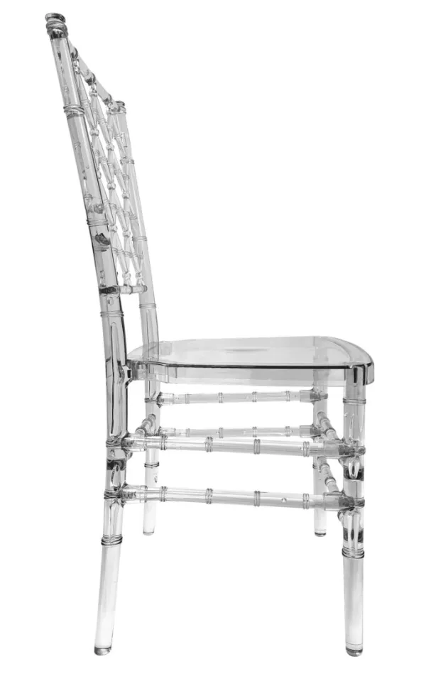 Clear Thick Seat Unassembled Diamond Resin Chiavari Chair (Per Chair Price Shown - Sold only in Quantities of 4)