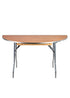 Chivari 60" (5 Foot) Half Round Heavy Duty Plywood Folding Banquet Table TPLYHRD60M-AX-T