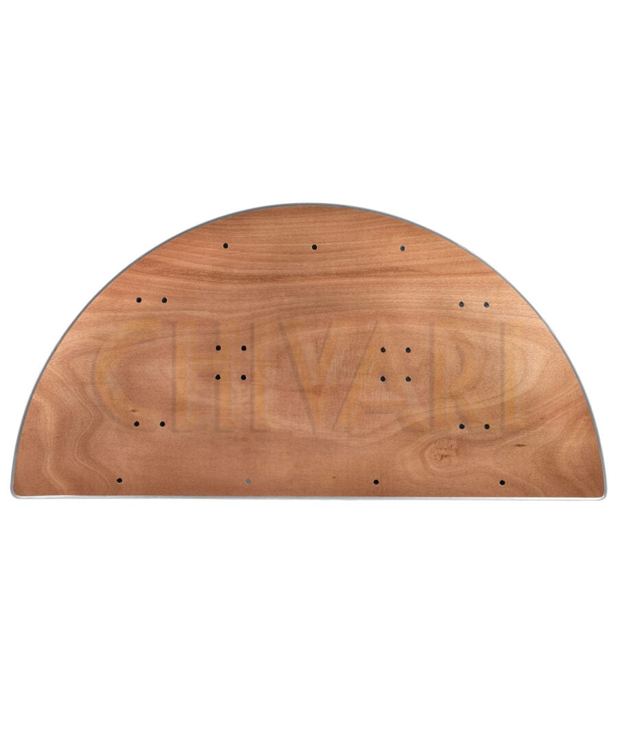 Chivari 60" (5 Foot) Half Round Heavy Duty Plywood Folding Banquet Table TPLYHRD60M-AX-T
