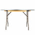 60" (5 Foot) Half Round Heavy Duty Gray Plywood Folding Banquet Table