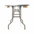 60" (5 Foot) Half Round Heavy Duty Gray Plywood Folding Banquet Table