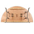 60" (5 Foot) Half Round Heavy Duty Gray Plywood Folding Banquet Table