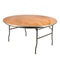 Chivari 60" (5 Foot) Round Heavy Duty Metal Edge Plywood Folding Banquet Table with Steel Skeleton TPLYRD60M-ST-AX