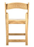 Natural WoodGrain Brushed Wood with Tan Seat Resin Steel Skeleton™ Folding Chair