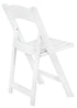 White Brushed WoodGrain with White Seat Resin Steel Skeleton™ Folding Chair