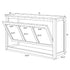 Chivari 6' Black Portable Folding Bar with HPL Reversible Front, Top & Shelf BAR-FOLD-72KIT-BLK-AX-T