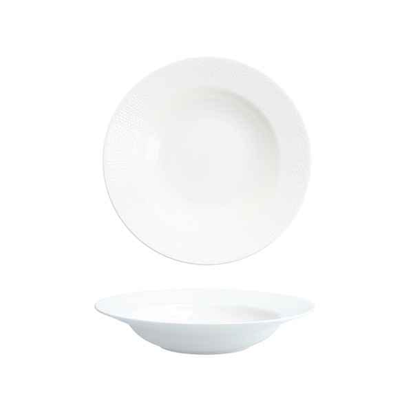 Zwiesel Fortessa Fortessa Amanda White Embossed Rim Soup 9.5