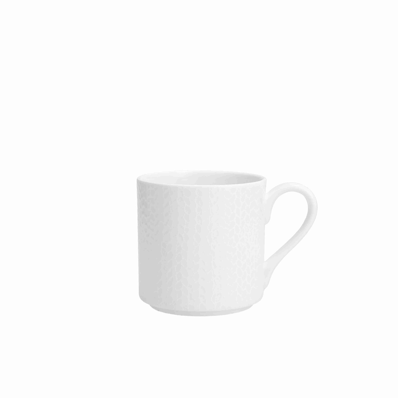 Zwiesel Fortessa Fortessa Amanda White Embossed All Purpose Can Stack Mug 12oz (.32L) - Case of 24 - 7000.FFD.888 ZFG-7000.FFD.888