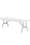 96" x 30" (8 Foot) White Rectangle Plastic Table