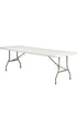 96" x 30" (8 Foot) White Rectangle Plastic Table