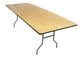Chivari 96" x 30" (8 Foot) Rectangle Heavy Duty Plywood Folding Table TPLYRT9630V-AX-T