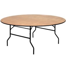 72 inch round plywood banquet table with vinyl edge