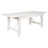 White Distressed 6 Foot (72″ x 40″) Straight Leg Rectangle Wood Farmhouse Table TFARMRT7240-WHITEDIS-S-LEG-AX-T