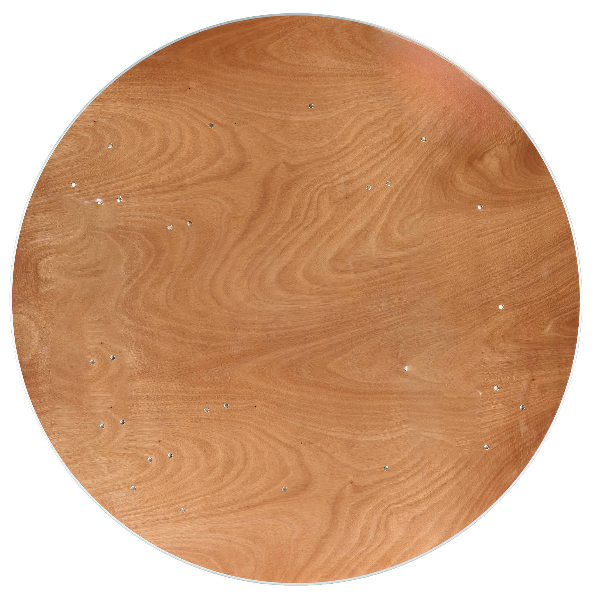 Chivari 72" (6 Foot) Gray Round Heavy Duty Metal Edge Plywood Folding Banquet Table TPLYRD72MG-AX-T