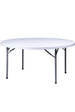 Chivari 48" (4 Foot) Round Heavy Duty Plastic Folding Table TPLSRD48-AX-T