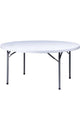 Chivari 48" (4 Foot) Round Heavy Duty Plastic Folding Table TPLSRD48-AX-T