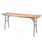 Chivari 72" x 18" (6 Foot) Rectangle Heavy Duty Plywood Folding Table with Steel Skeleton TPLYRT7218M-ST-AX