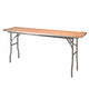 Chivari 72" x 18" (6 Foot) Rectangle Heavy Duty Plywood Folding Table with Steel Skeleton TPLYRT7218M-ST-AX