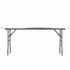 Chivari 72" x 18" (6 Foot) Rectangle Heavy Duty Plywood Folding Table with Steel Skeleton TPLYRT7218M-ST-AX