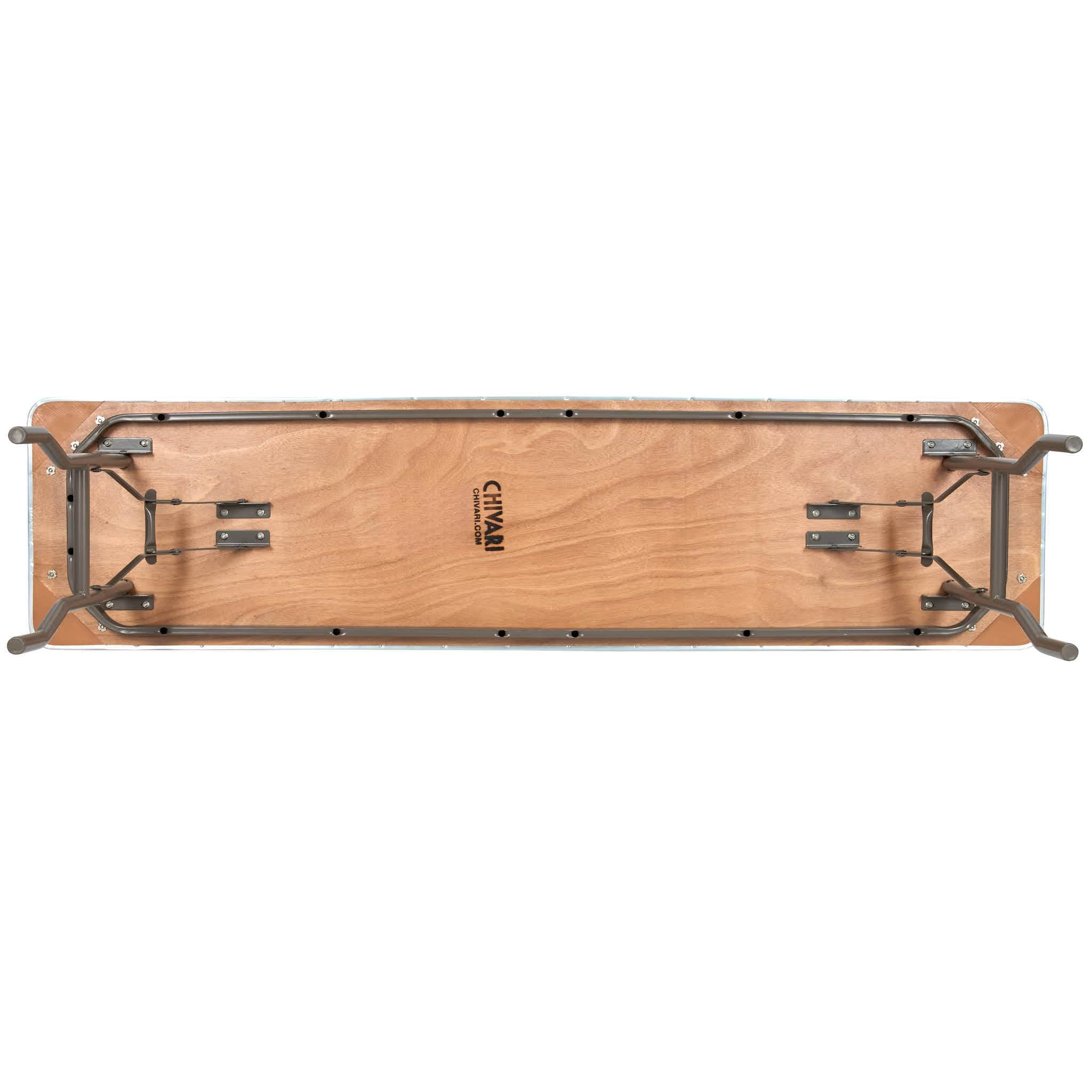Chivari 72" x 18" (6 Foot) Rectangle Heavy Duty Plywood Folding Table with Steel Skeleton TPLYRT7218M-ST-AX