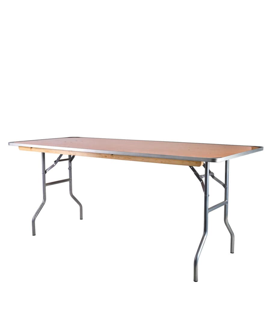 Chivari 72" x 30" (6 Foot) Rectangle CornerMax Plywood Folding Table TPLYRT7230M-MAX-AX-T