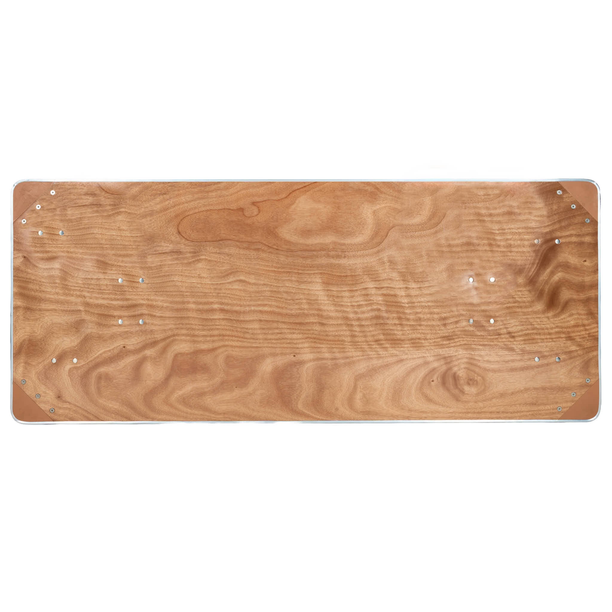 72" x 30" (6 Foot) Rectangle Heavy Duty Plywood Folding Table with Steel Skeleton