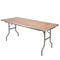 Chivari 72" x 30" (6 Foot) Rectangle Heavy Duty Plywood Folding Table with Steel Skeleton TPLYRT7230M-ST-AX