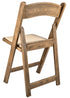 Chestnut WoodGrain Brushed Wood with Tan Seat Resin Steel Skeleton™ Folding Chair