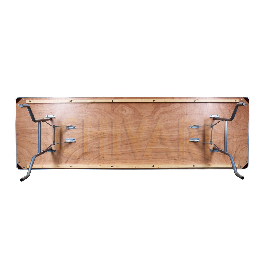 96X30 8-Foot Rectangle Plywood Banquet Table with Special Edges Underneath TPLYRT9630M-MAX-AX-T