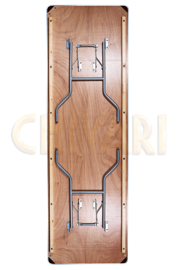 96X30 8-Foot Rectangle Plywood Banquet Table with Special Edges under the table TPLYRT9630M-MAX-AX-T