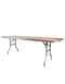 Chivari 96" x 30" (8 Foot) Rectangle CornerMax Plywood Folding Table TPLYRT9630M-MAX-AX-T