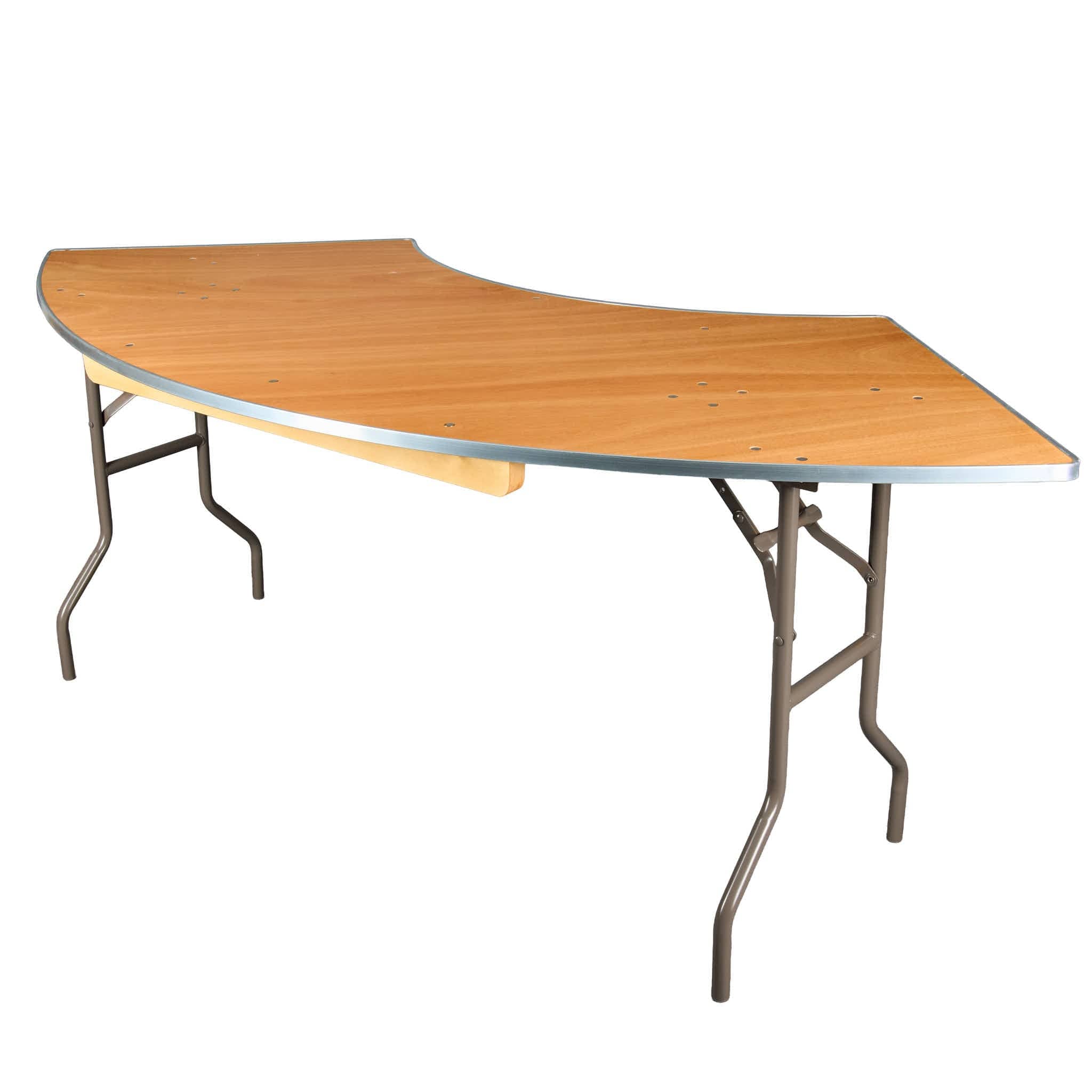 84" x 30" (7 Foot) Gray Serpentine Heavy Duty Plywood Folding Table