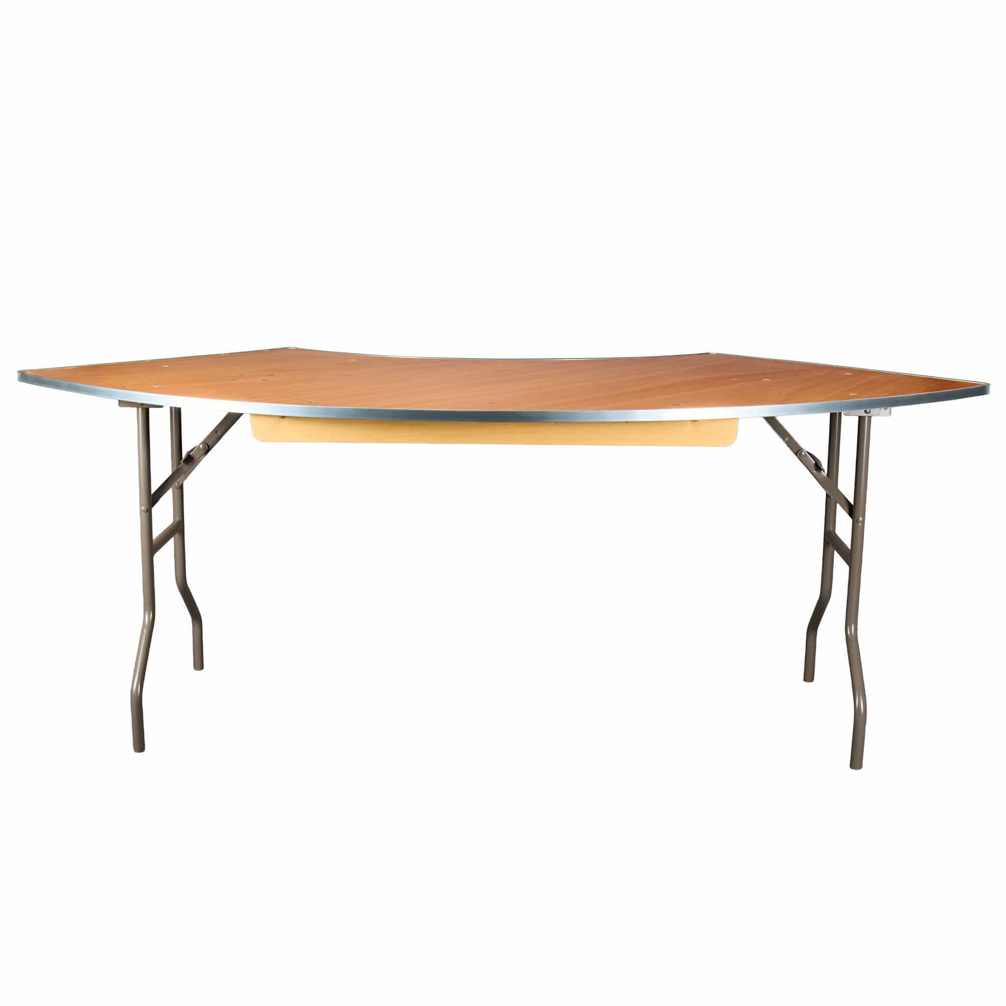 84" x 30" (7 Foot) Gray Serpentine Heavy Duty Plywood Folding Table