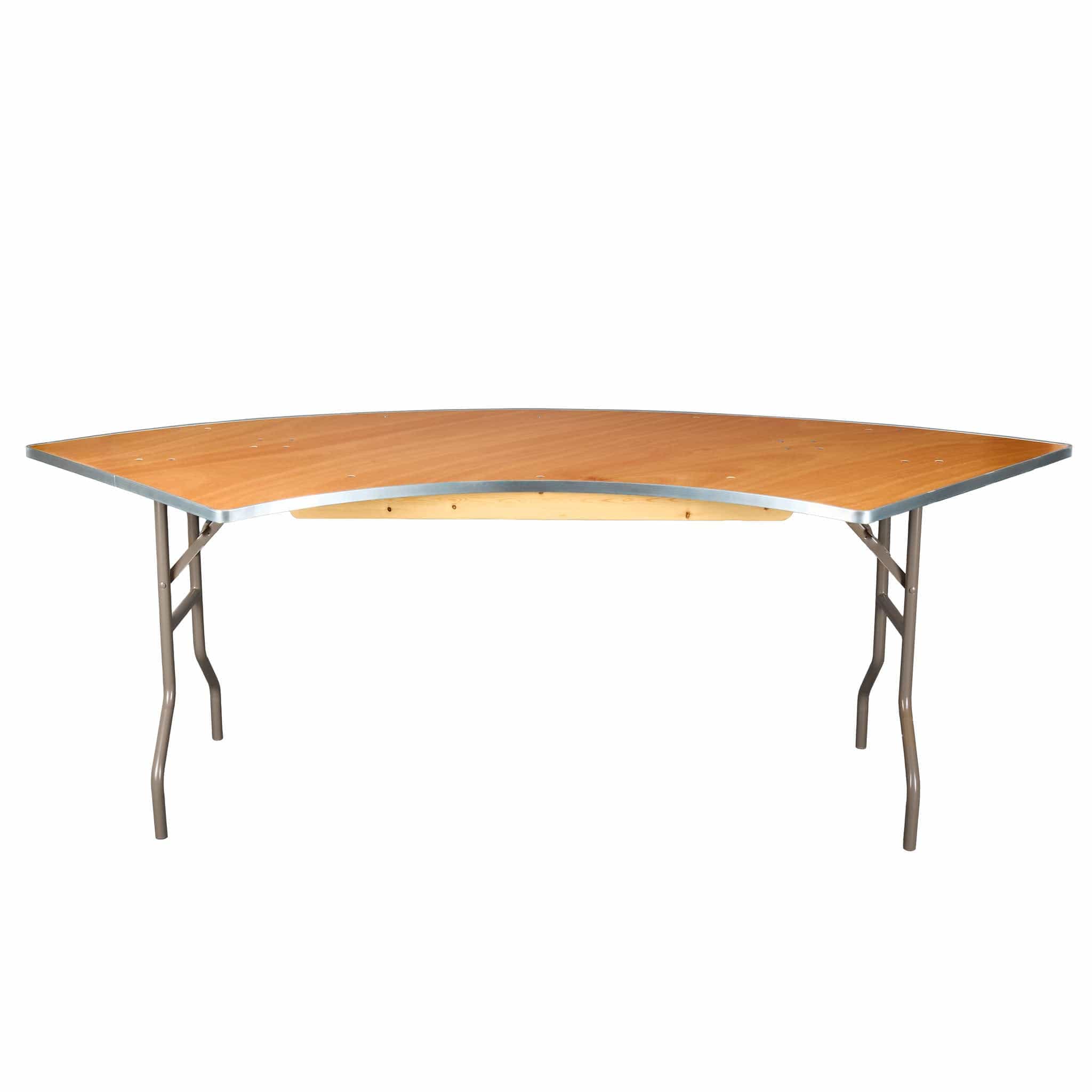 Chivari 84" x 30" (7 Foot) Gray Serpentine Heavy Duty Plywood Folding Table TPLYSRP84MG-AX-T